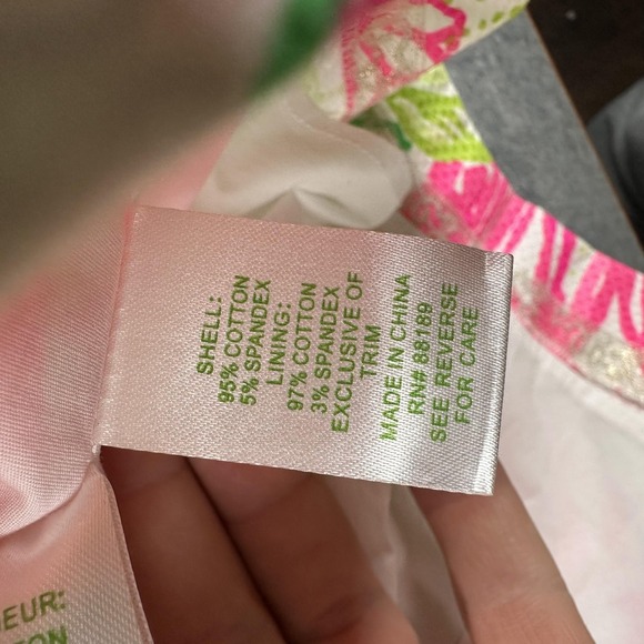 Lilly Pulitzer Maisie Stretch Shift Dress Womens 6 Floral Lace Trim Resort White - Picture 14 of 16